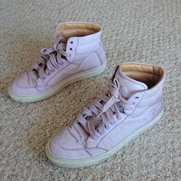 Koio Italy High-Top leather Sneakers in Light Purple size 38 - Picture 1 of 12